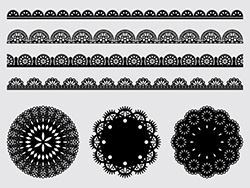 レースの素材-2（黒）