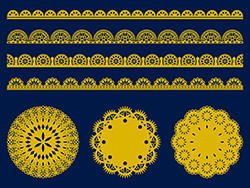 レースの素材-4（金）