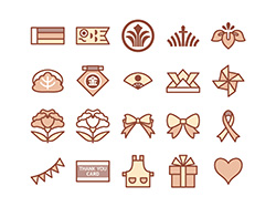 【5月行事】線画アイコン-1（茶）