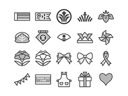 【5月行事】線画アイコン-2（モノクロ）