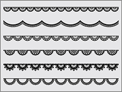 レースの素材B-2（黒）