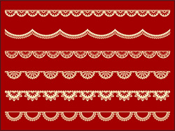 レースの素材B-5（ベージュ）