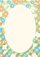 大人可愛い小花のフレームA-1（A4縦）