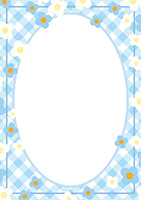 大人可愛い小花のフレームA-3（A4縦）