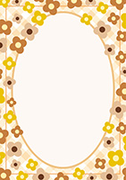 大人可愛い小花のフレームA-4（A4縦）