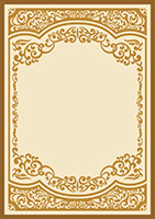 アラベスク背景フレームA-2（金）