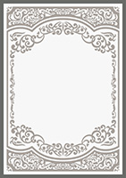 アラベスク背景フレームA-4（銀）