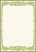 アラベスク背景フレームB-1（新緑）