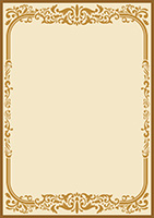 アラベスク背景フレームB-2（金）