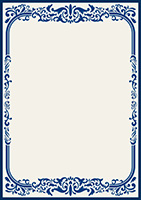 アラベスク背景フレームB-3（紺）