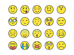 【表情・感情B】フェイスアイコン