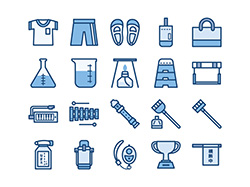 【教育・学校B】線画アイコン（青）