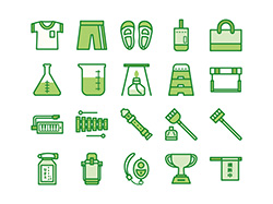 【教育・学校B】線画アイコン（緑）