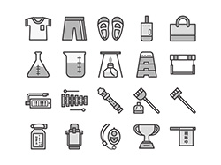 【教育・学校B】線画アイコン（モノクロ）