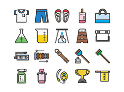 【教育・学校B】線画アイコン（カラー）