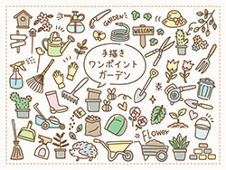 手描きワンポイント-ガーデンA-1