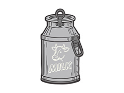 レトロなミルク缶A-1