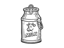 レトロなミルク缶A-2
